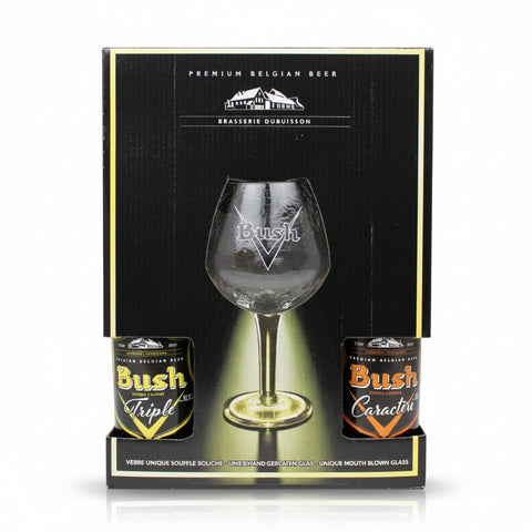 Professionele foto van bush valisette fl+glas - Professionele foto van Bush Valisette geschenkverpakking - Rudy ampe