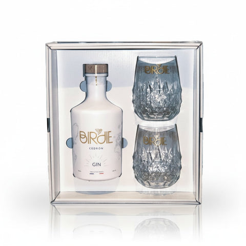 Professionele foto van birdie gin 44° + glazen - Professionele foto van Birdie Gin 44° Set met Glazen - Rudy ampe