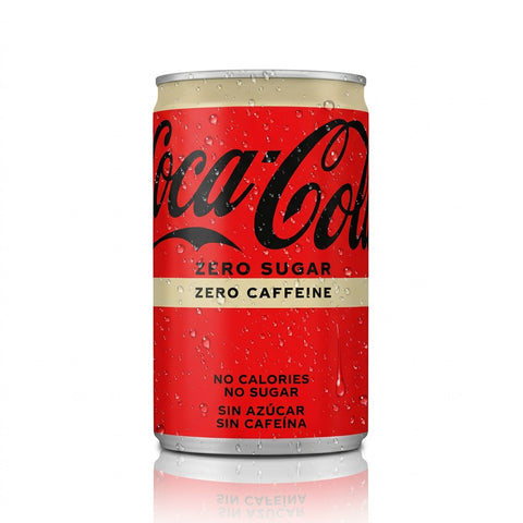 Professionele foto van coca zero caf. - Professionele foto van Coca-Cola Zero Caffeine 15cl blikjes karton - Rudy ampe