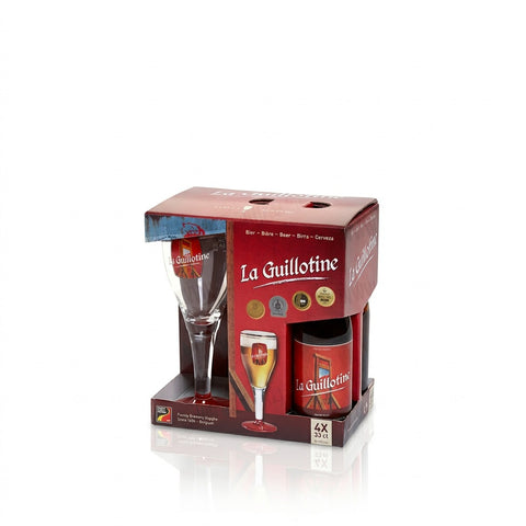 Professionele foto van guillotine flesjes + glas - Professionele foto van Guillotine Geschenkverpakking - Rudy ampe
