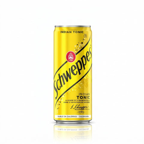 Professionele foto van schweppes tonic ( - Professionele foto van Schweppes Tonic Karton Blikjes - Rudy ampe