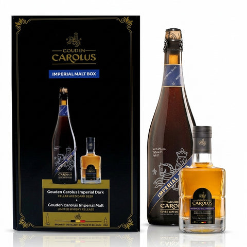 Professionele foto van gouden car.imperial malt box - Professionele foto van Gouden Carolus Imperial Malt Box - Rudy ampe