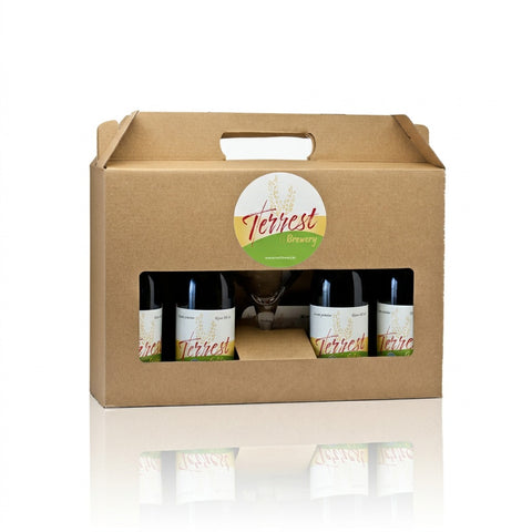 Professionele foto van terrest golden tripel 4fl+glas - Professionele foto van Terrest Golden Tripel Geschenkverpakking - Rudy ampe